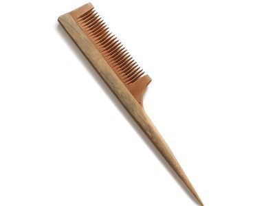 Neem Wood Tail Handle Comb 9.5"